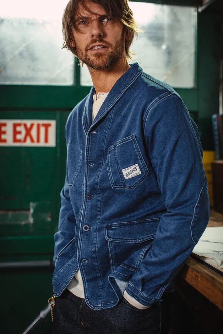 &SONS Jackets & Coats-Crafter Indigo Wash Chore Jacket