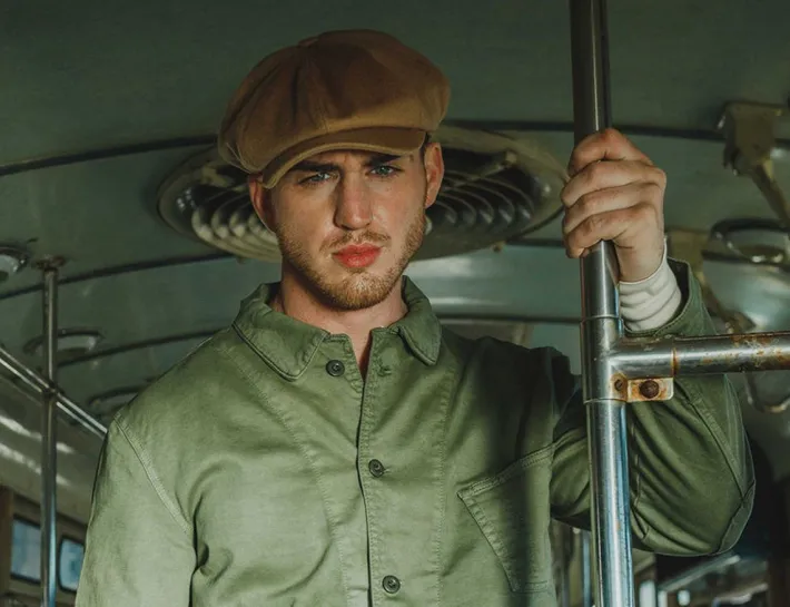 &SONS Knitwear-Jackson Traditional Baker Boy Hat - Tan