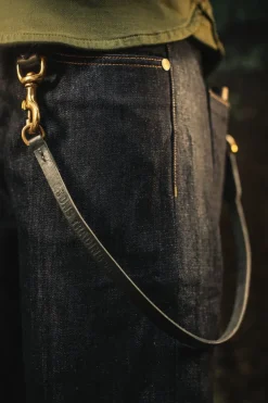 &SONS Leather Goods-Leather Lanyard - Black
