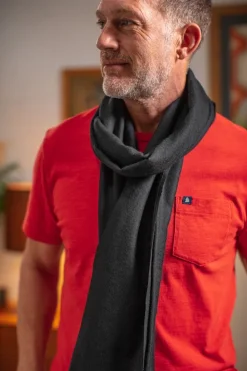 &SONS Knitwear-Outlaw Scarf Black