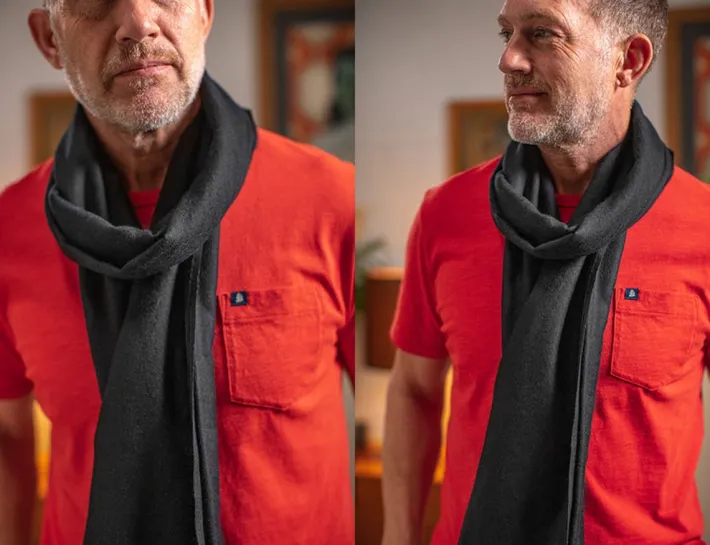 &SONS Knitwear-Outlaw Scarf Black