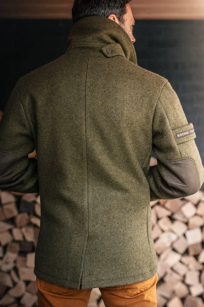 &SONS Jackets & Coats-Boardwalk Peacoat Army Green