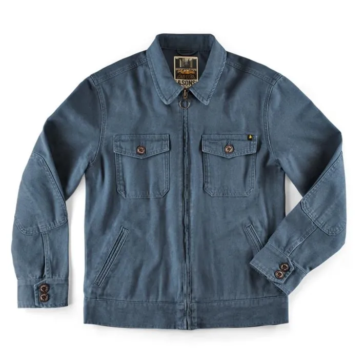 &SONS Jackets & Coats-Cab Coat Churchill Blue
