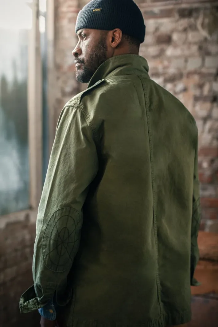 &SONS Jackets & Coats-Flag Overshirt Army Green