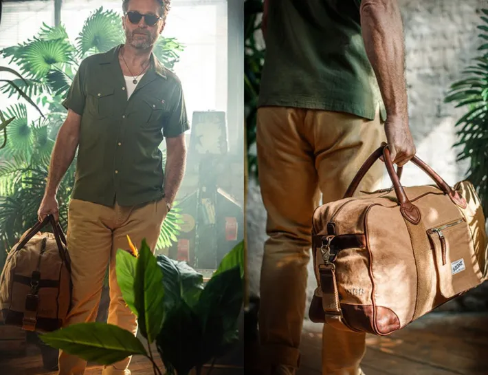 &SONS Leather Goods-Getaway Bag Tan