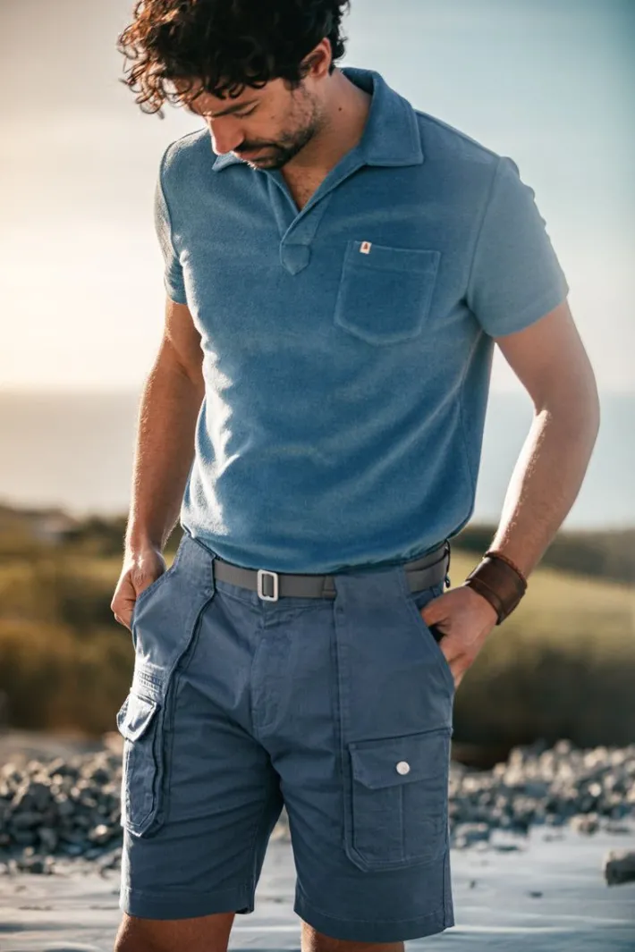 &SONS Bottoms & Shorts-Gravel Hiking Shorts Churchill Blue