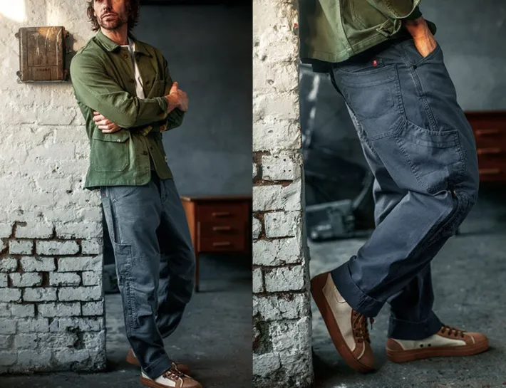 &SONS Bottoms & Shorts-Joey's Crew Pant Churchill Blue