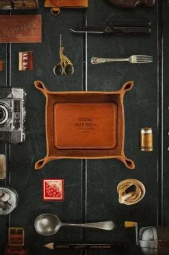 &SONS Leather Goods-Leather Tray Tan