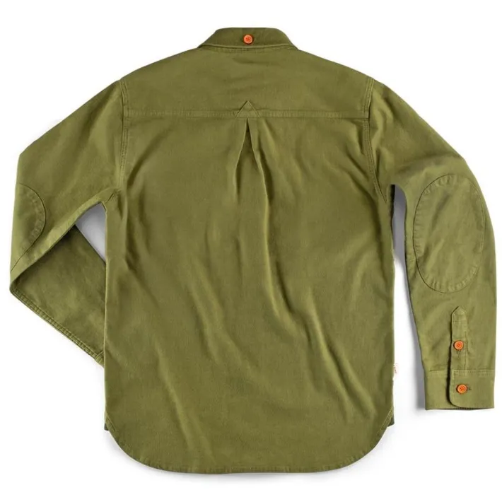 &SONS Tops-Lichen Moleskin Shirt Army Green