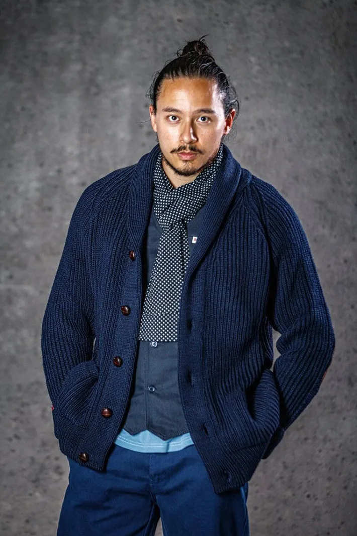 &SONS Scarves-Midnight Black Dot Scarf