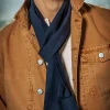 &SONS Scarves-Navy Scarf