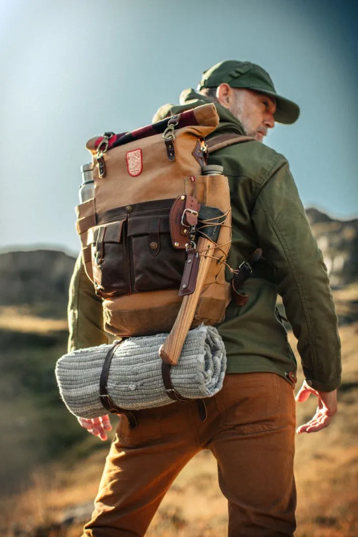 &SONS Leather Goods-Nordic Rucksack Tan