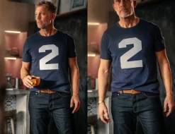&SONS Tops-Racing 2 T-Shirt Navy