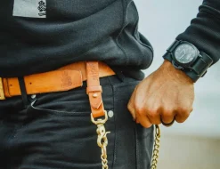 &SONS Leather Goods-Tan Leather Belt