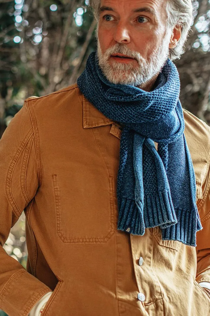 &SONS Scarves-Vale Scarf Indigo