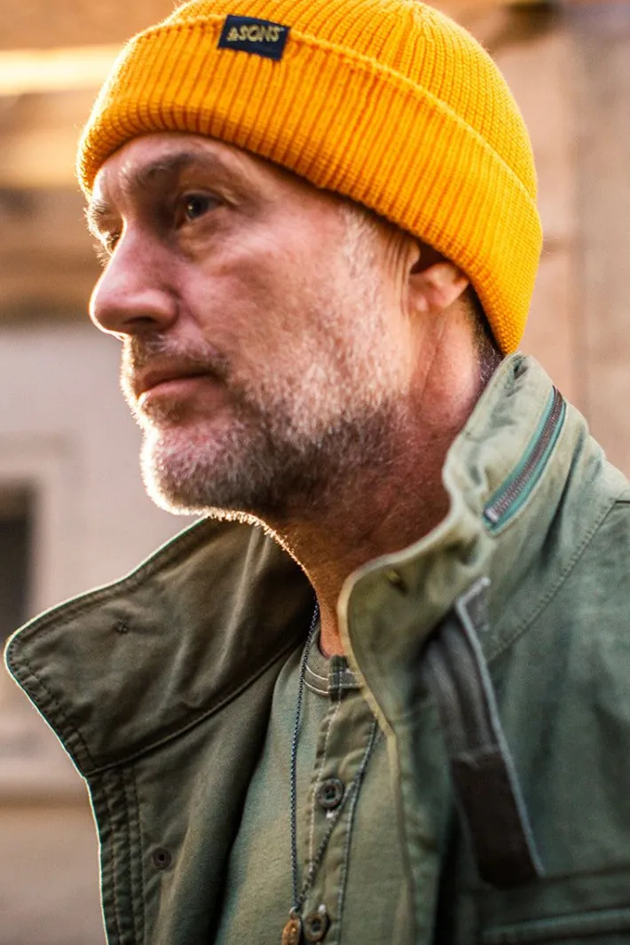 &SONS Knitwear-Sun Yellow Atlantic Watch Cap / Beanie