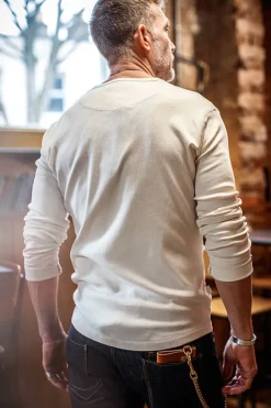 &SONS Tops-The New Elder Henley Shirt Raw