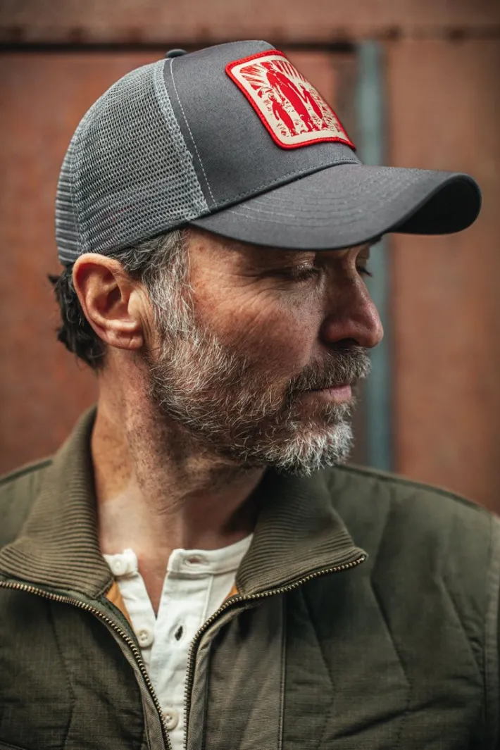 &SONS Headwear-Trucker Badge Cap Grey