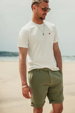 &SONS Bottoms & Shorts-Virgil Chino Shorts Army Green
